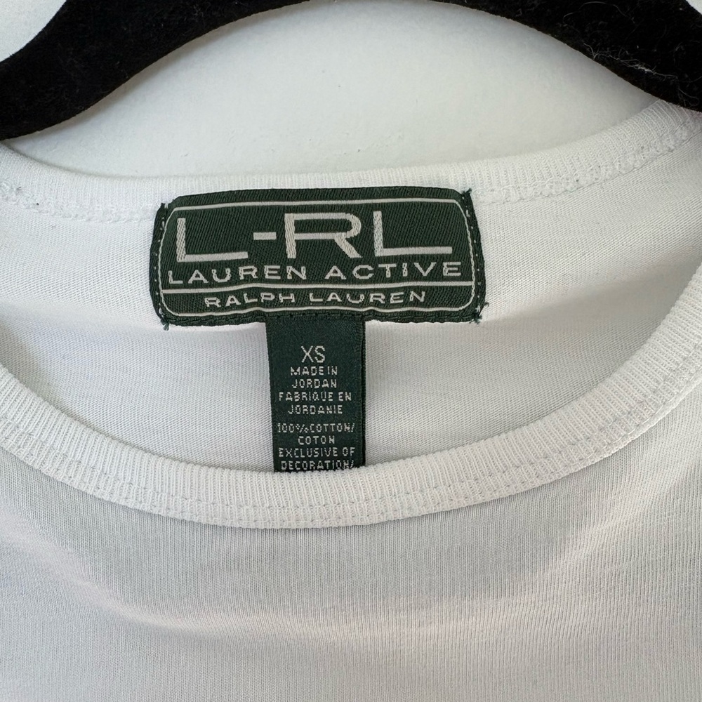 Lauren Ralph Lauren Active White Embossed Crest Long Sleeve Size XS Old Money - Picture 4 of 7